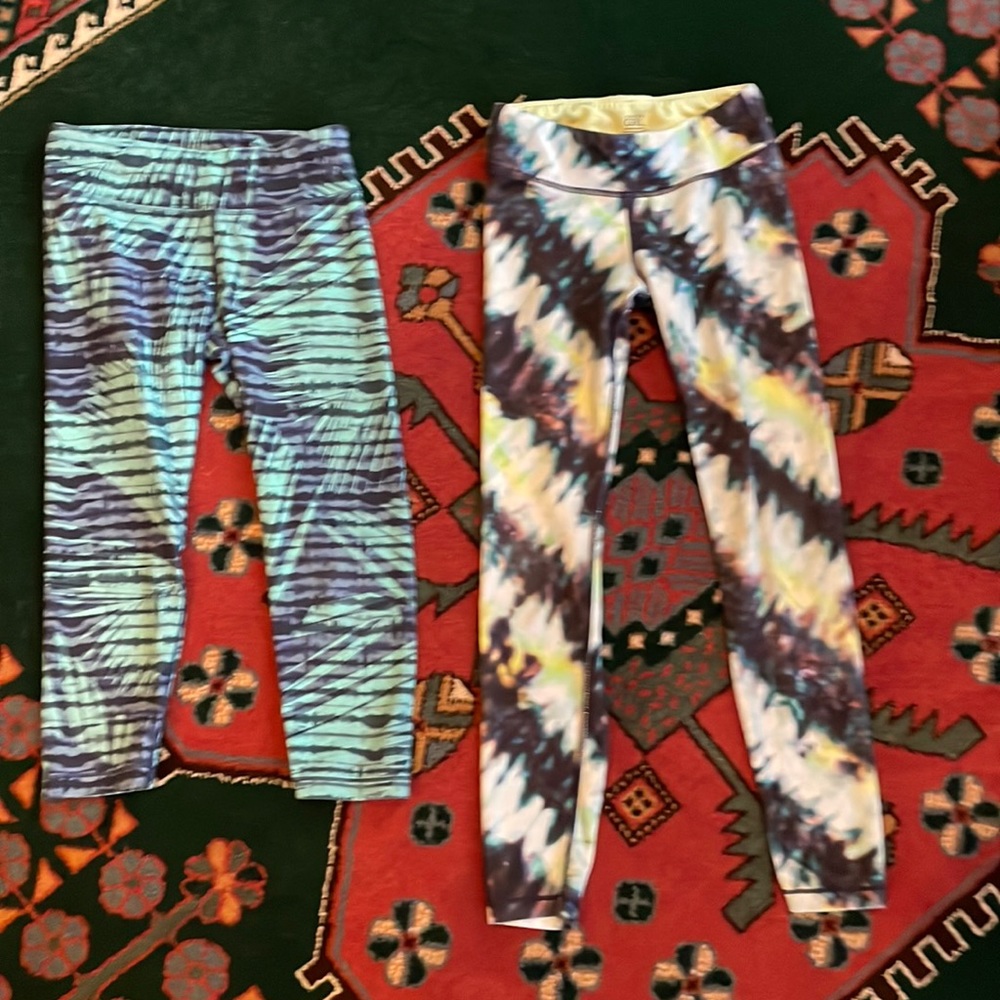Athleta Girl size 12 two chit chat tight leggings one Capri